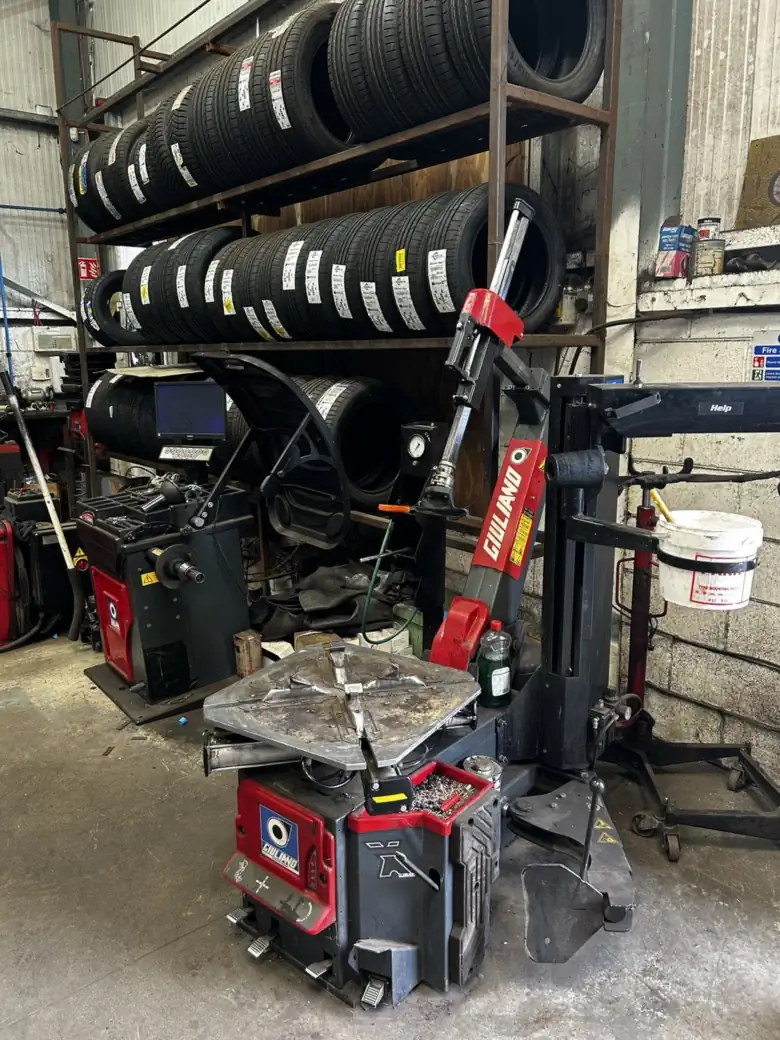 Inside the Carbery Tyres workshop on the N71 in Clonakilty